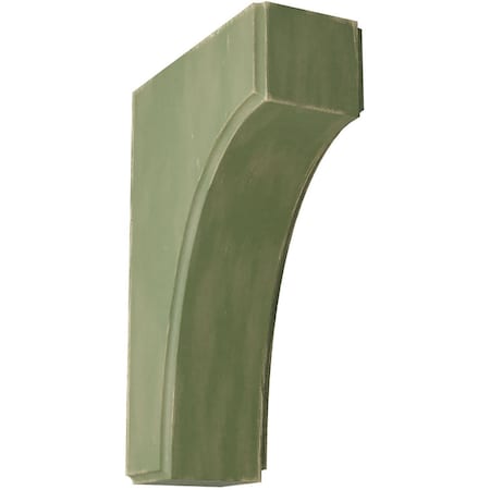 Ekena Millwork 1 3/4"W x 4"D x 6"H Clarksville Wood Vintage Decor Bracket, Restoration Green BKTWD02X04X06CVGR